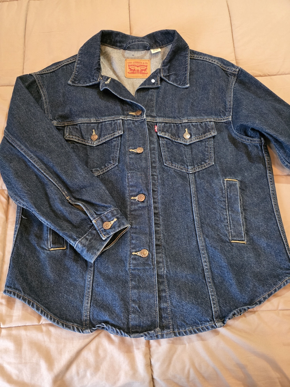 Levi's Dark Blue Denim Jean Jacket - Picture 3 of 14